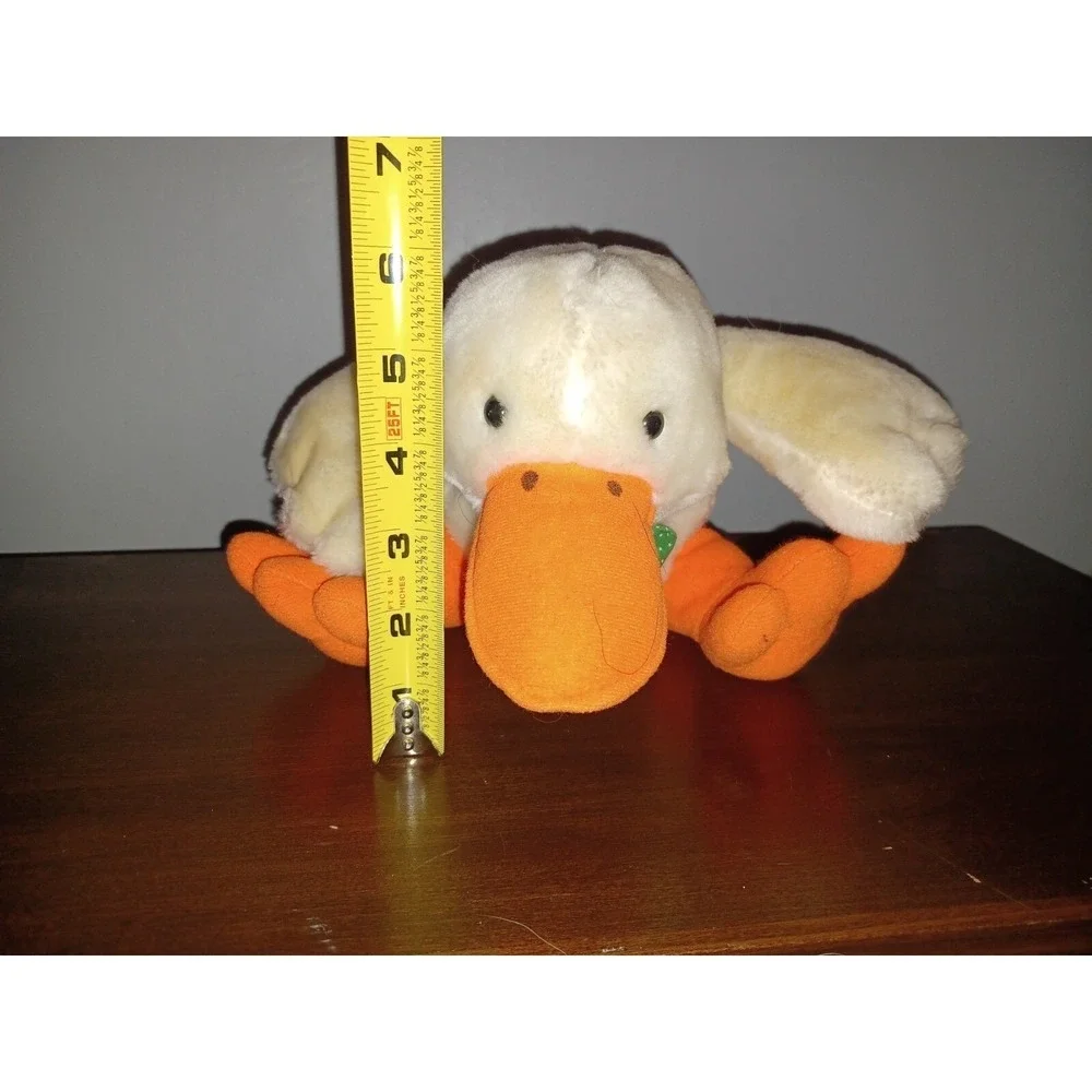 Vintage 24K Special Effects Duck Plush White‎ Orange Green Bow Tie 6 Inch Toy